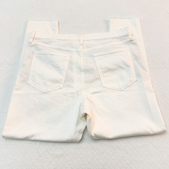 Banana Republic High Rise Skinny White Denim Jeans NWT Size 33 - Picture 3 of 7